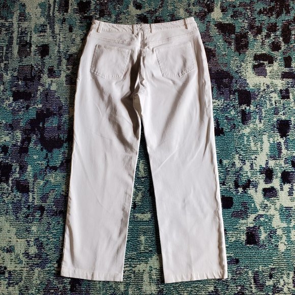 St. John Sport Cropped White Pants Size 14 EUC - Picture 3 of 14